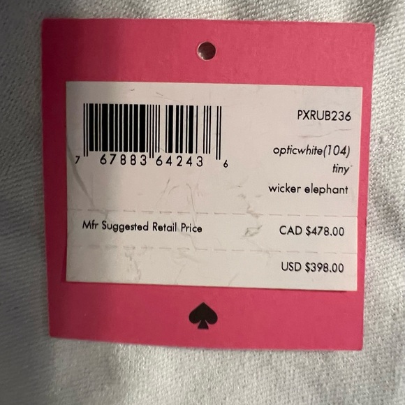 Kate Spade “Tiny” wicker elephant shoulder bag - Picture 6 of 6